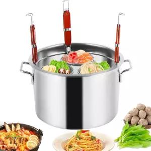 YJINGRUI 커머셜 파스타 냄비 19.5쿼트 스테인리스 스틸 쿠커 홈 키친 레스토랑용 인스트 스트레이너