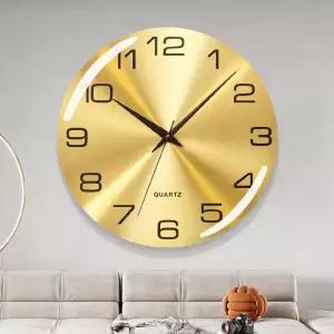 레트로 라운드 황동 빈티지 클래식 벽시계 거실 30