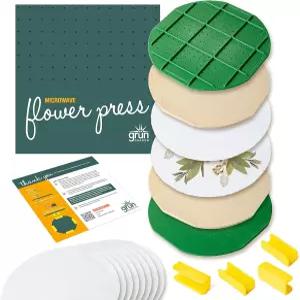 잎 식물 꽃 건조용 GSM 브랜드 전자레인지 플라워 프레스 키트(10인치 원형)