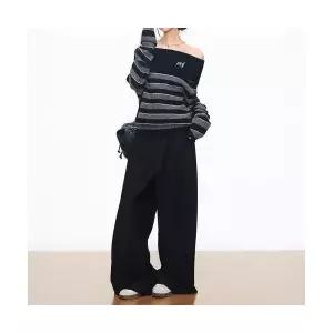 여사친 스커트 모직 빈티지 A라인 정장 체크 밴딩 도톰한 KS1