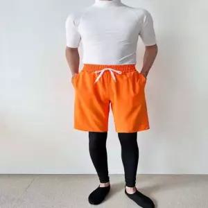 남성 여름 비치룩 매쉬팬티 반바지+워터레깅스 오렌지