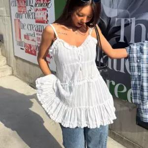 여자 여름 프릴 레이어드티 프릴 미니원피스 끈 나시