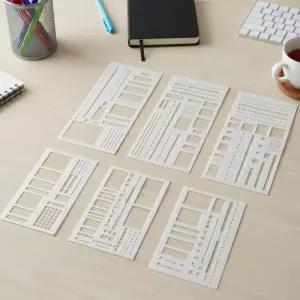 저널링 스텐실 플래너 액세서리 - 템플릿 캘린더 노트북 공예 프로젝트 크리에이티브 부조 정크 용품을