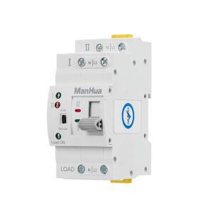 ManHua MES1-63NS/2P AC 220V 63A 2 극 이중 전원 자동 전환 스위치 전기 PC 유형 가정용 Din 레일
