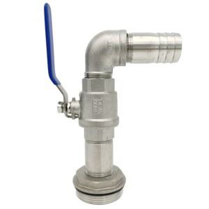 오일 배출 밸브 드럼통 15mm 스텐 볼밸브 커플러 직선 배관 직경