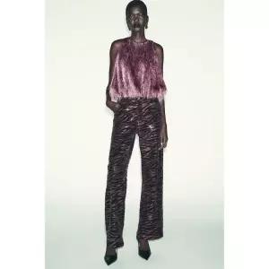 ZARA 자라 벌룬 프린지 탑 - 연보라색 121982