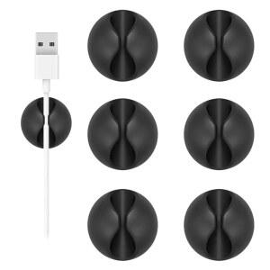 미니 데스크탑 USB 타입 C 자동차 장치 고정 라인 실리콘 데이터 케이블 정리기 책상 코드 스마트폰용 클램프 와이어