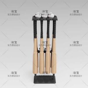 야구 방망이 스탠드 랙 장식장 홀더 빠따 선반 보관함 검은색