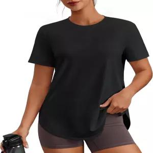 여성용 반팔 운동 셔츠 UPF 50+ 퀵 드라이 러닝 의상을 위한 핀스파크 운동복 S-3XL