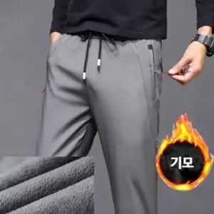 3컬러 허리밴딩 팬츠 남성 기모 안감 편한 외출 바지 Fax9+7HLx