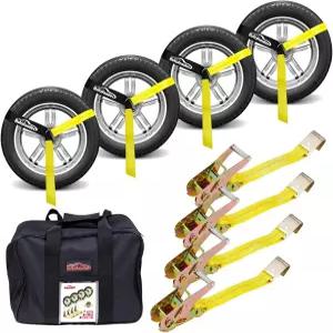 자동차 트럭 UTV(클래식 옐로우)용 플랫 후크 헤비 듀티 브레이크 강도 10 000파운드-작업 하중