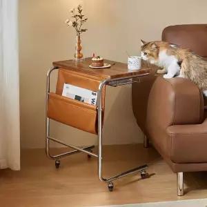 쇼파 사이드 테이블 매거진 원형 우드 북유럽 원목