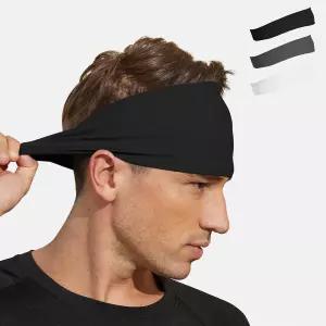 VIMPEP 남성용 부드러운 느낌의 비실프 스웨트밴드 운동용 헤드밴드 달리기 사이클링 농구 테니스 요가