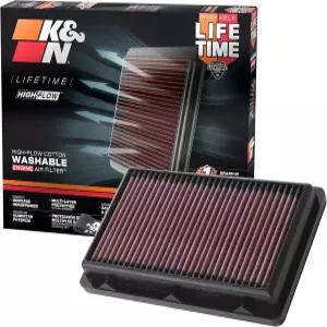 K N 고유량 오리지널 라이프타임 엔진 에어 필터 출력 증가 세척 가능 현대/기아차 호환 산타 크루즈 FE
