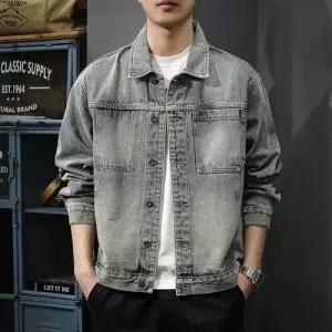 남자 데님 봄 빈티지 워싱 코트 재킷 빅사이즈 청자켓 춘추 KS3