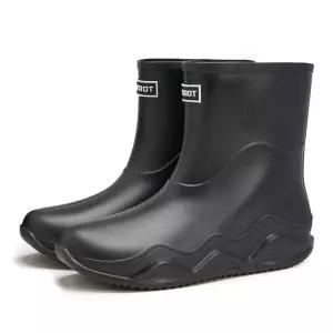 엘럽 남성 워킹화 방수 미끄럼 방지 키친워크 낚시 레인부츠 세차 수화 패션 고무 덧신 원템5