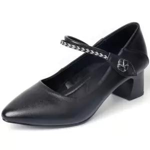 여사친 워킹화 사계절화 가죽 진구두 댄스화 속굽 중굽 봄가을 신발 소프트 OP3