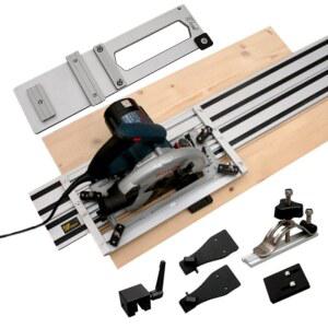 전기 원형 톱 트랙 이중 레이어 가이드 레일 및 목공 90 직각 클램프 800 1400mm