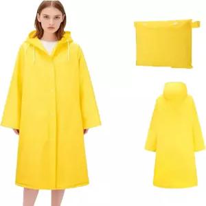 여성용 LEKTIST 롱 후드 레인코트 남성 재사용 가능한 레인 재킷 남녀 공용 방수 야외 레인웨어