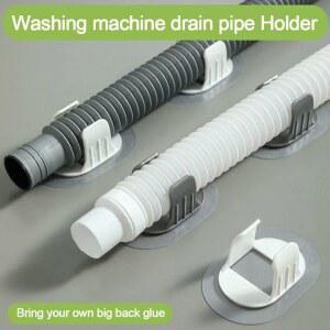 5개 플라스틱 파이프 클램프 훅 고정 배수관 접착 홀더 케이블 클립 세탁기 지지대 자가 장치