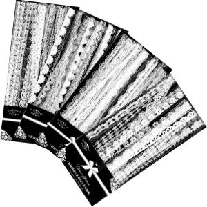 120개 레이스 스크랩북 스티커 빈티지 PET 화이트 장식 강력 점도 와시 테이프 웨딩 저널 공예 사진 액자