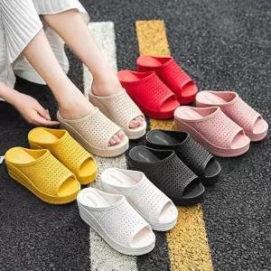 225 250mm 5컬러 펀칭 통굽 슬리퍼 바캉스룩 근무슬리 EWY8+4gbY