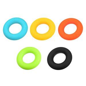 uxcell 핸드 그립 강화기, 5레벨: 20 / 30 40 50 60Lbs 실리콘 링 핑거 팔뚝 운동용 트레이너 암벽 등반 선수