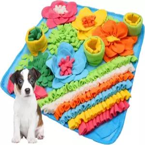 반려견용 JXTZ 스너플 매트 인터랙티브 중소형 반려동물용 15.4 x 인치 간식 먹이 슬로우 피더 펠트 울