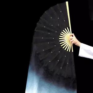 공연용 도구 양반춤 부채 비단 탈춤 실크부채 촬영 태극