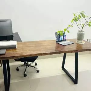 사다리형 철제 우드슬랩다리 책상 철재다리 식탁 하부