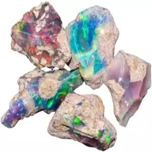 천연 생 에티오피아 오팔 스톤 로트 거친 크리스탈과 보석 주얼리 제작 용품 차크라 힐링 DIY 주얼리용