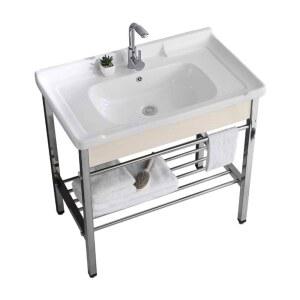 애벌빨래 싱크대 보조 싱크볼 욕실 60cm 스텐 세척대 씽크대 화분 지지대 부자재 소형