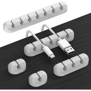 접착식 케이블 홀더 클립 코드 케이블용 데스크탑 침대 USB 전원 충전 옆 마우스 와이어 관리 정리기
