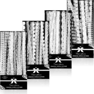 레이스 스티커 120PCS 화이트 스크랩북 장식 빈티지 웨딩 공예 용품 사진 액자