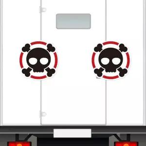 [골드스마일]졸음운전방지 귀요미6 자동차스티커 205x205mm