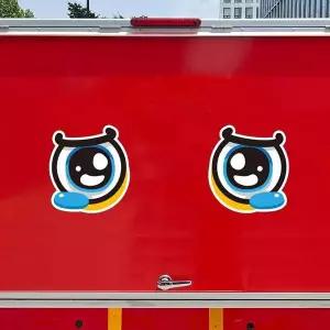 [골드스마일]졸음운전방지 슬픈왕눈이1 자동차스티커 200x219mm