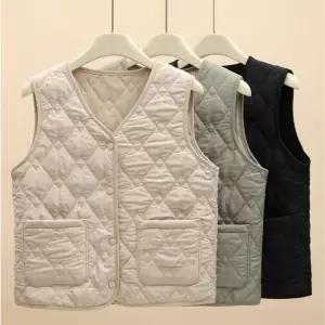 활동성 좋은 겨울 아우터 브이넥 라인 경량 패딩 조끼 bCS9+7xDo
