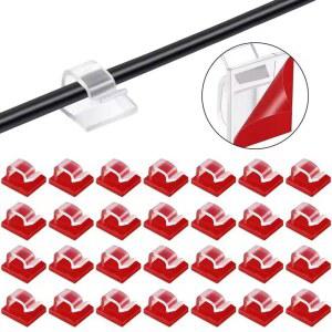 셀프 접착 케이블 정리 클립 홈 용 조절 가능한 데이터 책상 오 정돈 코드 패스너 벽걸이 와이어 고정기