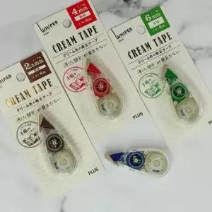 문구반점 플러스 미색용지에 사용-쁘띠 크림 수정테이프 4종