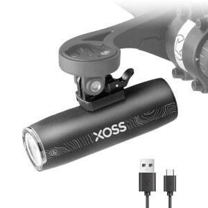 [미국배송] 야간 라이딩용 XOSS XL-1200 자전거 헤드라이트 1200 루멘 USB-C 충전식 6가지 조명 모드 알루미늄 쉘 프론트라이트