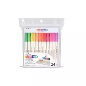 [문구] 문화 네임펜 24색 세트 0.8mm 둥근닙 유성마카