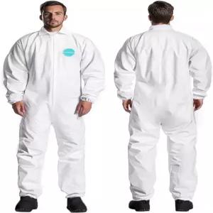 안데스 25팩 해저드 슈트 헤비 듀티 페인트 칼라 탄력 있는 손목 및 발목이 일회용 보호 커버롤