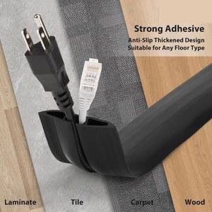 1Pc 1M Pvc 바닥 와이어 커버 보호기 슬롯 자체 전원 슬리브 확장 접착 Hider 케이블 전선 덕트