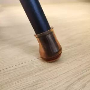 의자커버 실리콘의자캡 원형 XS 투명 갈색 식탁 다리 소음방지 4P