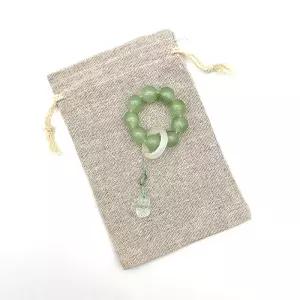 손가락 염주 합장주 미니 원석 반지 불교 용품 굿즈 린넨 파우치