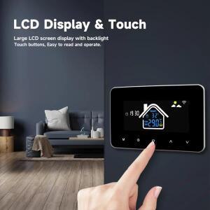 투야 스마트 대형 스크린 가정용 온도 조절기, WIFI 따뜻한 바닥 전기 난방 컨트롤러, 가스 보일러