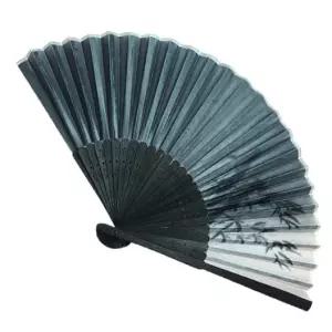 패션소품 대나무 접이식 부채 블랙 남성 한복 휴대용 여름 전통부채