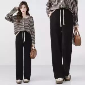 [옷은날개] 여자   바지 세미와이드 팬츠 밴딩 골덴 팬츠