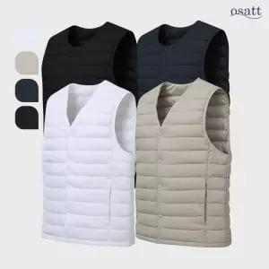 [오사뜨]가벼운 웰론 V넥 U넥 넥변형 라운드 베스트 패딩 조끼 (43263879)