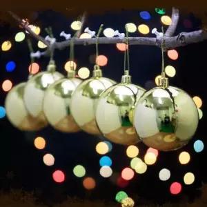 [마이모노샵][마이모노샵] 6p 골드 은은한 색감의 유광볼8cm 크리스마스 트리볼 (26141453)